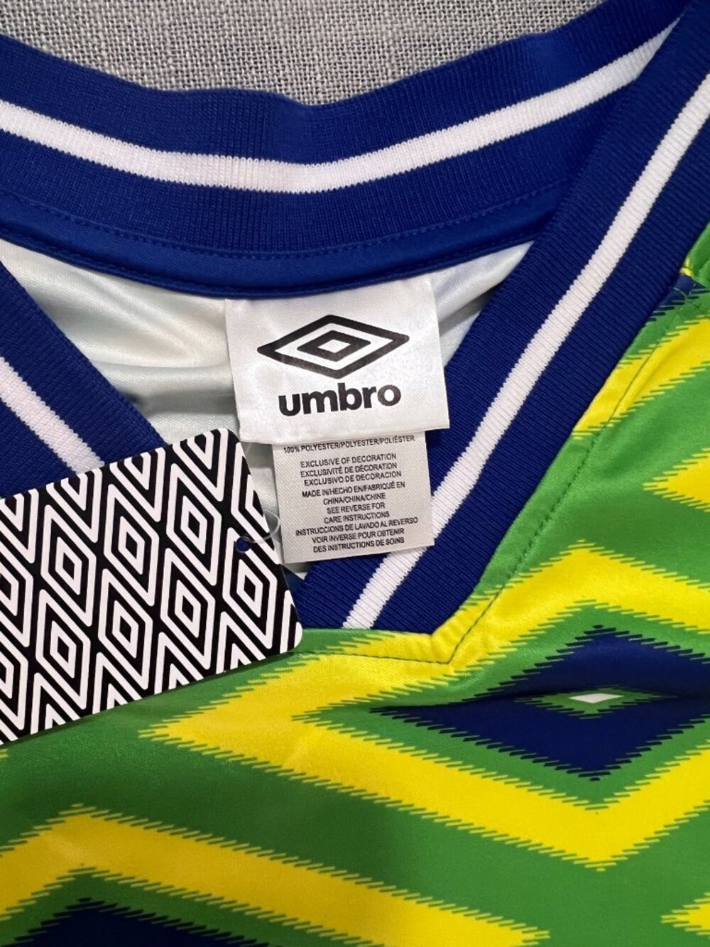 New men’s Umbro BRAZIL soccer jersey World Cup size L NWT - Picture 5 of 5